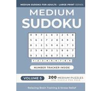Medium Sudoku Puzzle Book for Adults -- Volume 5: 200 Medium Puzzles | One Puzzle Per Page | Large Print | 8.25" x 11" | for Relaxing Brain Training and Stress Relief