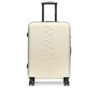 K-way K-AIR Trolley rigido da viaggio con maxi logo K-Way e quattro ruote per la massima libertà di movimento. Presenta due tasche con zip all'interno, elastici incrociati ispirati all'iconico tape m.