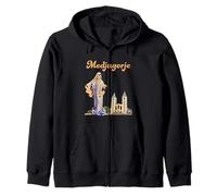 Medjugorje Madonna Regina della Pace Felpa con Cappuccio