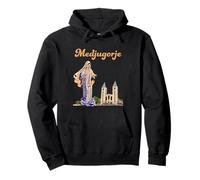 Medjugorje Madonna Regina della Pace Felpa con Cappuccio