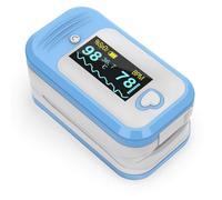 MEDLINKET AM801 Saturimetro Da Dito Professionale Certificato, Ad Alta Precisione Per Misurare SpO₂, Temperatura, Frequenza Cardiaca, Indice Di Perfusione E PPG, Con Allarme, Uso Domestico E Clinico