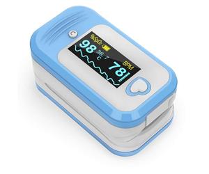 MEDLINKET AM801 Saturimetro Da Dito Professionale Certificato, Ad Alta Precisione Per Misurare SpO₂, Temperatura, Frequenza Cardiaca, Indice Di Perfusione E PPG, Con Allarme, Uso Domestico E Clinico