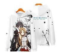 MEDM 2023 Anime Sao Sword Art Online Kirito Kirigaya Kazuto Cosplay con Cappuccio Hip Hop Hip Hop Felpe Grafiche Poleron Hombre St Uomini-slothes-style7||L