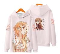 MEDM 2023 Anime Sao Sword Art Online Kirito Kirigaya Kazuto Cosplay con Cappuccio Hip Hop Hip Hop Felpe Grafiche Poleron Hombre St Uomini-slothes-style8||3XL