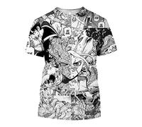 MEDM Anime Estivo Divertente Dr. Stone Stone Senku Ishigami Maglietta da Uomo Manica Corta Magliette T-Shirt Tops Casual Tops Slim Merch Fit Tshirt-style2||4XL