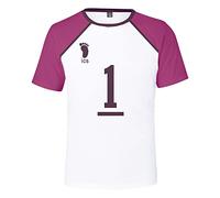 MEDM Anime Haikyuu 3D T-Shirt Men Shirarizawa Academy Volleyball Club Ushijima Wakatoshi Tendo Satori Cosplay Shirt A Maniche Corte-style4||L