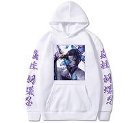 MEDM Con Cappuccio Anime Demonio con Cappuccio Shinobu Kocho Stampato La Felpa Maschile Harajuku Streetwear Casual Unisex Pullover Unisex-style1||M