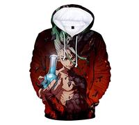 MEDM Dr. Stone Hoodies Uomini/Donne Felpe per Bambini Dr. Pietra con Cappuccio con Felpa con Felpa Invernale.-style1||S