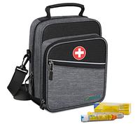 MEDMAX Borsa per Insulina da Trasporto, Isolata EpiPen Custodia da Viaggio con Tracolla, Portatile Diabete Organizer per Auvi-Q, Inalatore per Asma e Spray Nasale (Solo Borsa), (Grigio)