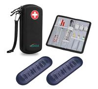 MEDMAX Borsa Termica per Insulina con 2 Impacchi di Ghiaccio, Rigido EVA Protettiva Custodia Medicinali Astuccio Organizzatore da Viaggio per Penne Insulina e altri Prodotti per Diabetici,