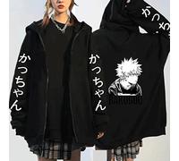 MEDN Manga Felpa con Cappuccio My Eroe Accademia Bakugo Anime Felpa Felpa Felpa per Uomo Abbigliamento da Uomo Bakugo Manga Zip