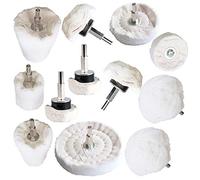 Medoon Kit di dischi per lucidatura in flanella bianca, confezione da 12 pezzi, ruota per lucidatura per metallo, alluminio, acciaio inossidabile, cromo, legno, plastica, ceramica, vetro, legno,