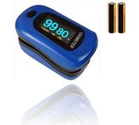 MedPlus Pulsossimetro da Dito, Saturimetro da Dito Portatile Professionale, Display, misurazione per Uso Domestico, Fitness e Sport, Blu