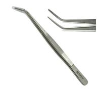 Medpso Kit per Prima Visita Odontoiatrica Set di 3 Strumenti - Specchietto Bocca, Specillo Doppio e Pinzetta London College in Acciaio Inossidabile AISI 304 (Argento, Pinzetta)