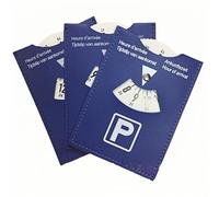 Medrialife 3 Pezzi parchimetro Disco orario Europeo, Disco parcheggio di Lusso Blu per Auto, Moto e Camper, Grande Formato 11 × 15 cm, Facile da Leggere