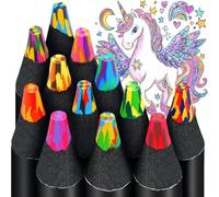 Medrialife Set di 12 matite colorate per bambini, matite arcobaleno per bambini, scuola e artisti, non tossiche, ideali per disegnare e dipingere