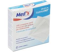 Med's Garza in TNT Sterile Assorbente 10x10 cm Confezione 100 pezzi