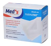 Med's FarmaTNT - Garza Compressa Sterile Misura 18 x 40cm, 12 Pezzi