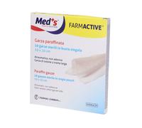 Med's Farmactive Garza Paraffinata Non Aderente Per Ferite E Ustioni 10x10cm 10 Pezzi
