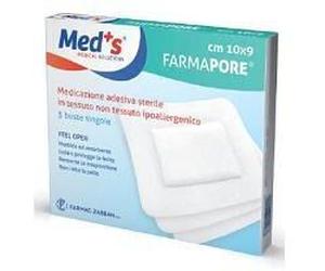 Med's Farmapore Medicazione Autoadesiva Sterile Con Cerotto 10 x 30 cm 3 Pezzi