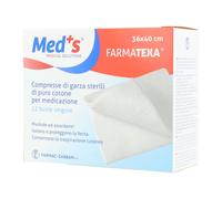 GARZA COMPRESSA MEDS 12/8 36X40CM 12 PEZZI