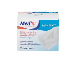 Med's Farmatnt - Garza Compressa Tessuto Non Tessuto Peel Open 5x5cm, 12 Pezzi