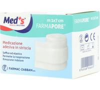 Farmac Zabban 1701330107M FarmaPORE Medicazione Adesiva in Cerotto in Striscia da Taglio 1mt x 7 cm in TNT