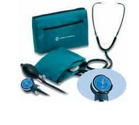 Med's SFIGMOMANOMETRO ANEROIDE MANUALE DA BRACCIO CON FONENDOSCOPIO MODELLO POCKET ALTA PRECISIONE BRACCIALE IMPERMEABILE REGOLABILE VALVOLA DI RILASCIO PROFESSIONALE