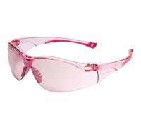 Medspex FL-41 Occhiali di sicurezza colorati rosa con sensibilità alla luce blu per uomo e donna interni esterni fotofobia fluorescente ANSI Z87.1