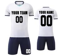 MEDUOLA Maglie da Calcio Personalizzate per Adulti e Bambini, Maglie e Pantaloni, Maglie da Allenamento per Il Calcio Maschile, Set di Maglie Sportive per Le aziende (Bianco 235)