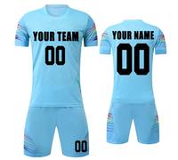 MEDUOLA Maglie da Calcio Personalizzate per Adulti e Bambini, Maglie e Pantaloni, Maglie da Allenamento per Il Calcio Maschile, Set di Maglie Sportive per Le aziende (Blu 215)