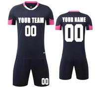 MEDUOLA Maglie da Calcio Personalizzate per Adulti e Bambini, Maglie e Pantaloni, Maglie da Allenamento per Il Calcio Maschile, Set di Maglie Sportive per Le aziende (Navy Blu 236)