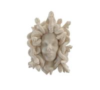 Medusa antica scultura greca da appendere alla parete, testa di alabastro, 16 cm