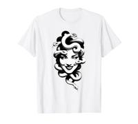 Medusa Dea Sorriso Serpente Maglietta con Stampa Grafica Economica