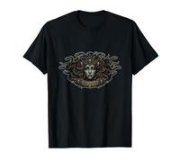 Medusa Gotico Mitologia Greca Dark Fantasy Testa di Serpente Maglietta
