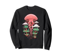 Medusa Isola Fluttuante Foresta Fantasy Natura Surreale Felpa