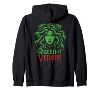 Medusa Mitologia Greca Serpente Capelli Trasformare in Pietra Regina Venom Felpa con Cappuccio