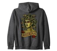 Medusa Mitologia Greca Tattoo Art Gorgone Design Felpa con Cappuccio