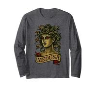 Medusa Mitologia Greca Tattoo Art Gorgone Design Maglia a Manica