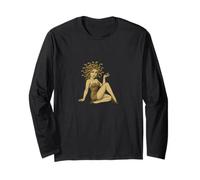 Medusa Pinup Gorgon Retro Mito Design con Tocco giocoso Maglia a Manica