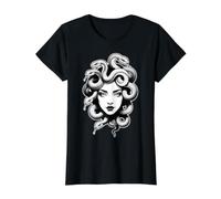Medusa Serpente Dea Serpente Mitologia Greca Maglietta con Stampa Grafica Economica