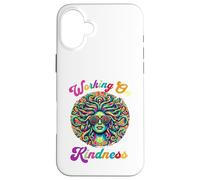 Medusa Working on Kindness Pun Sunglasses Greek Mythology Custodia per iPhone 16 Plus