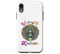 Medusa Working on Kindness Pun Sunglasses Greek Mythology Custodia per iPhone XR