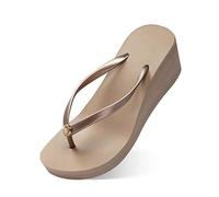 MedusaABC Zeus Estate Sandali Piatti Casual, Infradito con Zeppa, Sandali alla Moda con Plateau-Oro Rosa-37, Ciabatte Estive