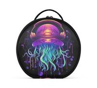 Meduse Marine Di Animali Punk Fantastici Trucco Astuccio da Toilette Borse Rotondo Toeletta Scatola Cosmetica Borsa Creativo con Divisori Regolabili per Donna