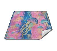 Meduse Mistero Colorato Retro Impermeabile Picnic Accessori XXL Parco Pieghevole Mat per 4 A 6 Adulti Regali di Primavera manta para dia de campo