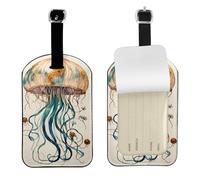 Meduse modello stampa 10,9 x 7 cm etichette carine eleganti bagagli etichette valigie accessori da viaggio eleganti