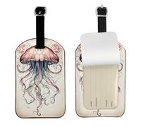 Meduse modello stampa 10,9 x 7 cm etichette carine eleganti bagagli etichette valigie accessori da viaggio eleganti