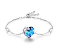 MEDWISE Bracciale da donna a forma di gufo/cavallo/delfino/bradio/balletto, in argento Sterling 925, con taglio a gufo, delfino, regolabile, per donna, mamma, ragazza, moglie, con confezione regalo,