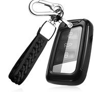 MEDZUK Custodia per Chiave Compatibile con Skoda Kodiaq 2017-2023 2024 Cover Chiave Auto, Guscio Chiave TPU con Portachiavi Accessori Protezione (Nero)